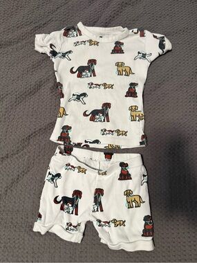 Monica + Andy Short Pajama Set with Dog Print